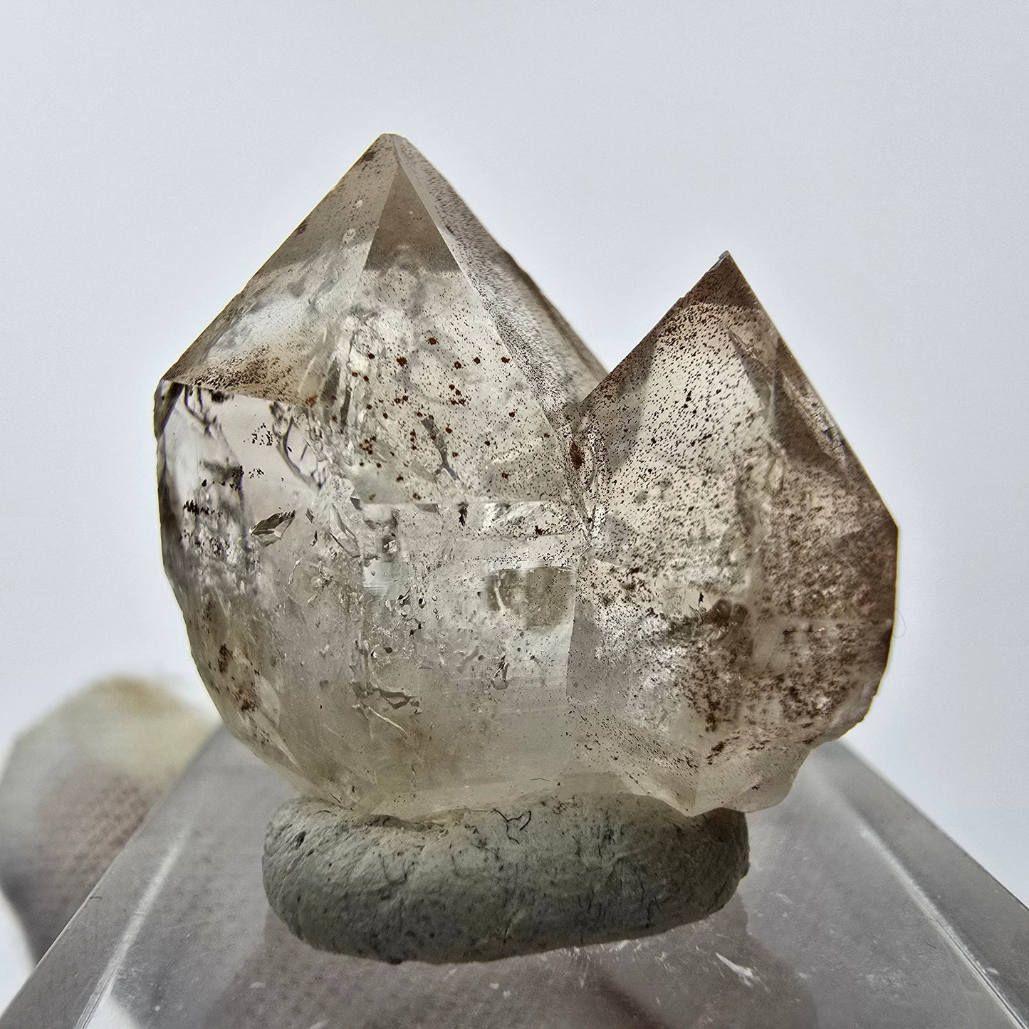 14x klare Phantom Rauchquarz Spitzen, Zepter aus Goboboseb, Namibia Lot Sammlung