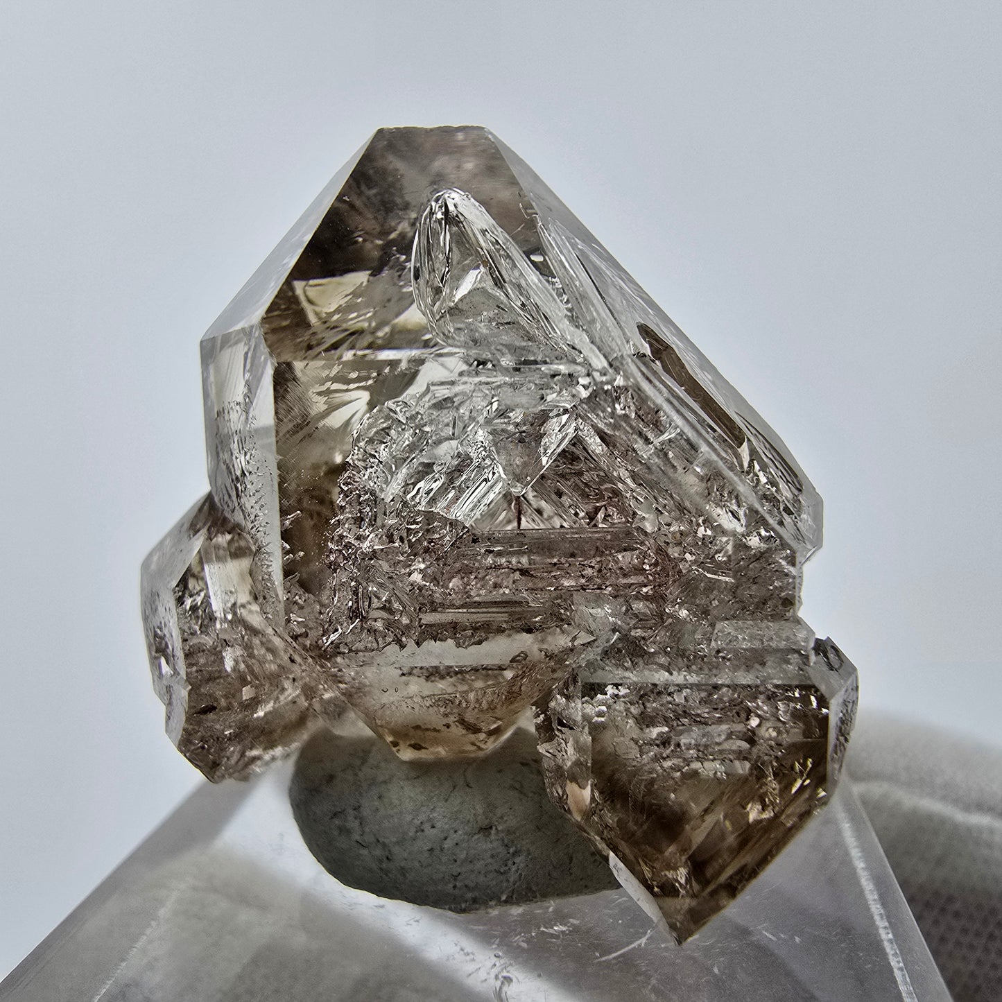 14x klare Phantom Rauchquarz Spitzen, Zepter aus Goboboseb, Namibia Lot Sammlung