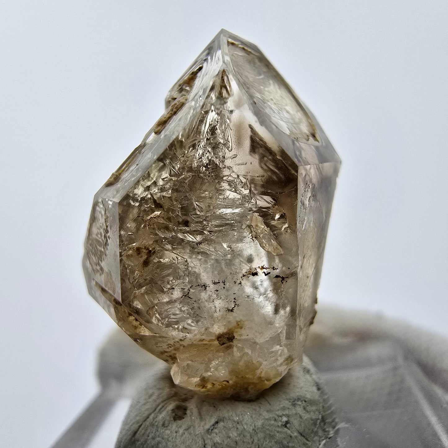 14x klare Phantom Rauchquarz Spitzen, Zepter aus Goboboseb, Namibia Lot Sammlung
