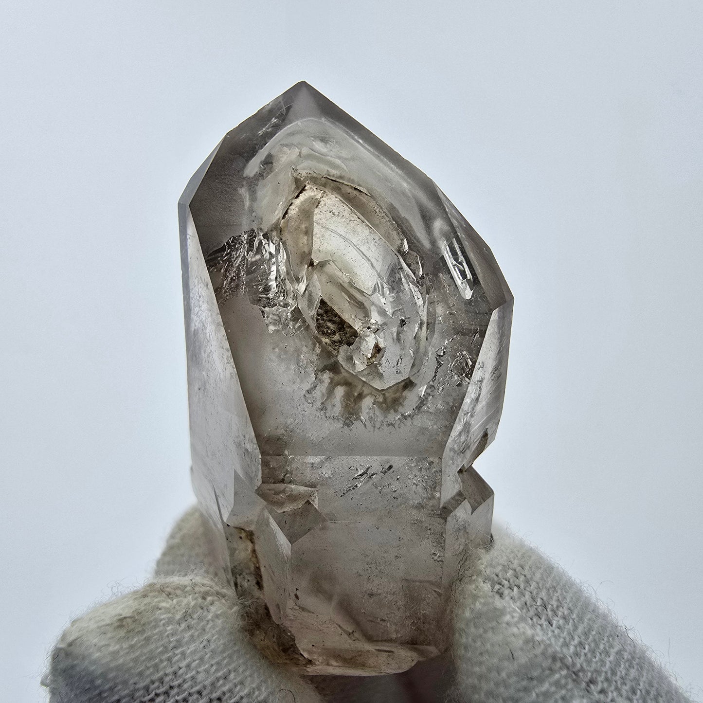 8x große Phantom Rauchquarz Spitzen, Zepter aus Goboboseb Namibia Lot Sammlung