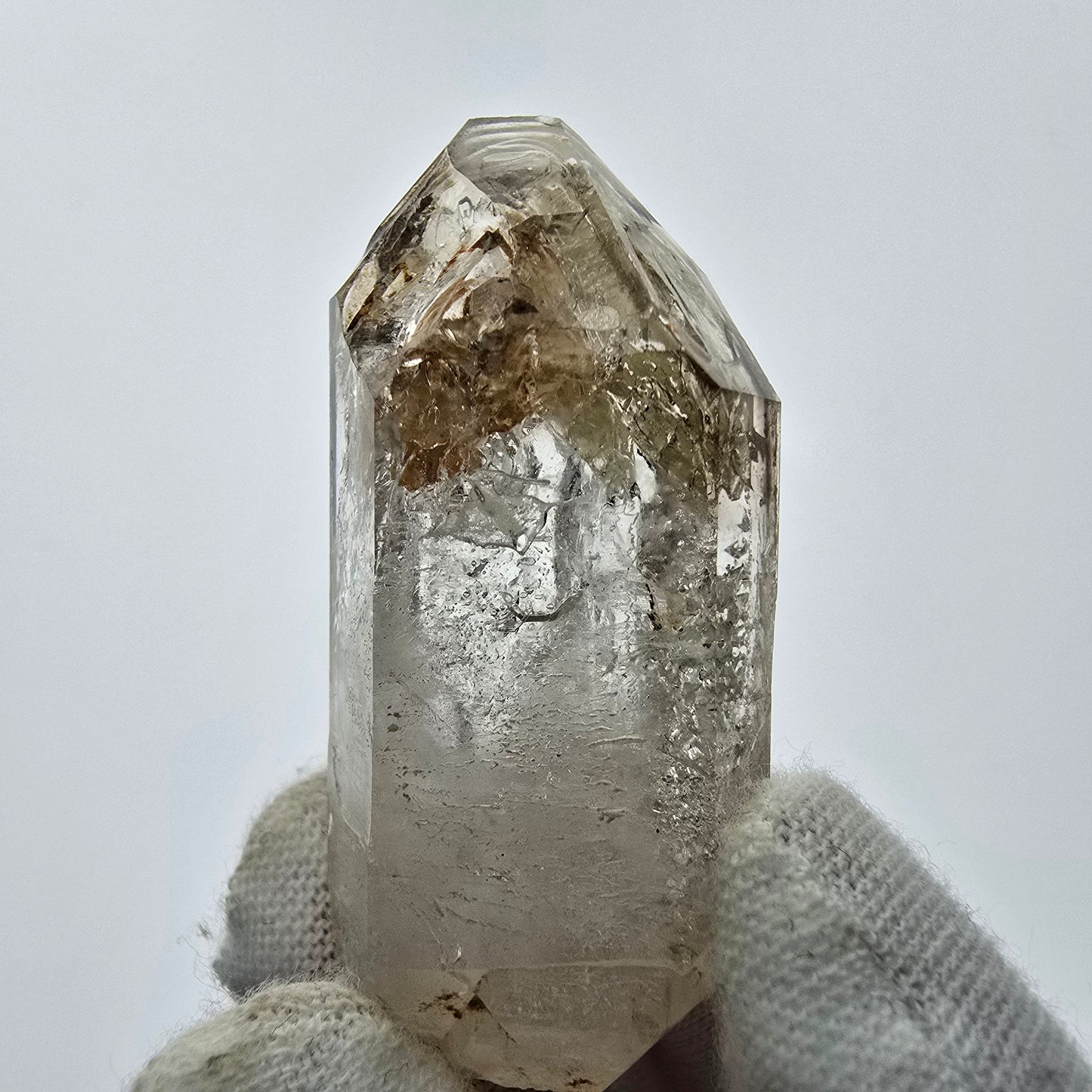 8x große Phantom Rauchquarz Spitzen, Zepter aus Goboboseb Namibia Lot Sammlung