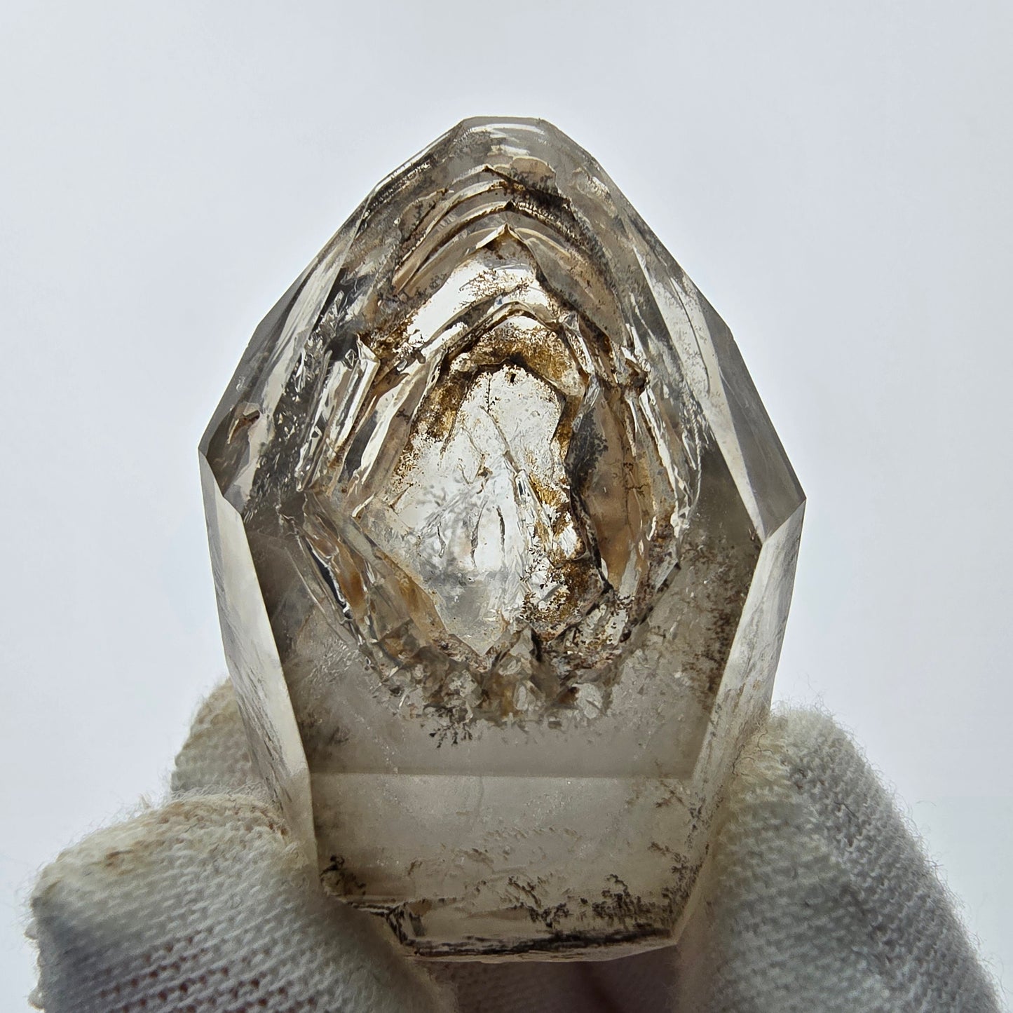 8x große Phantom Rauchquarz Spitzen, Zepter aus Goboboseb Namibia Lot Sammlung