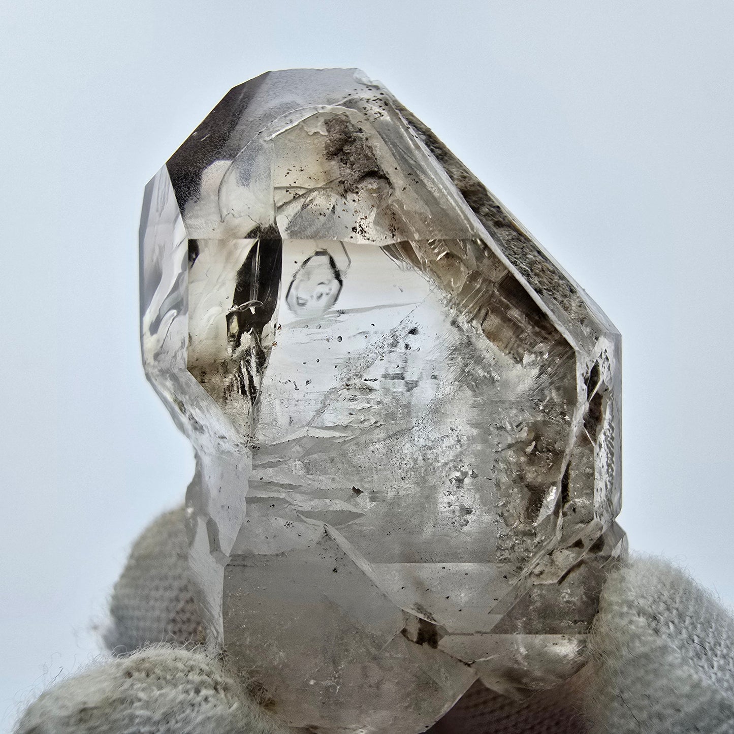 8x große Phantom Rauchquarz Spitzen, Zepter aus Goboboseb Namibia Lot Sammlung