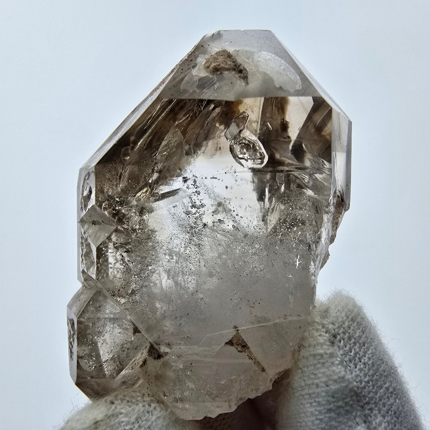 8x große Phantom Rauchquarz Spitzen, Zepter aus Goboboseb Namibia Lot Sammlung