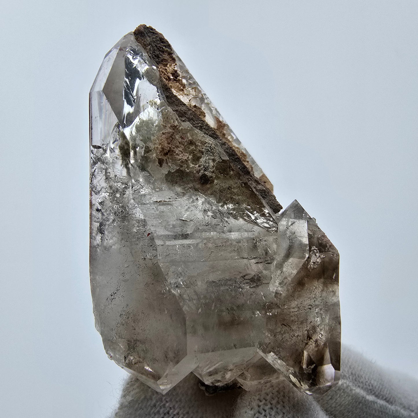 11x klare Phantom Rauchquarz Spitzen, Zepter aus Goboboseb, Namibia Lot Sammlung
