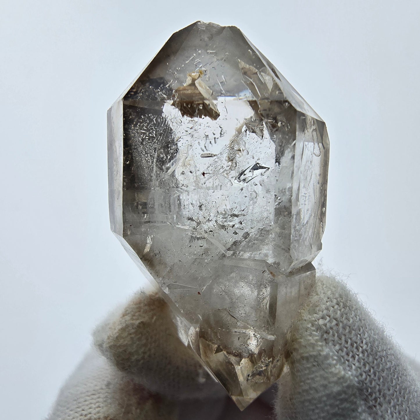 11x klare Phantom Rauchquarz Spitzen, Zepter aus Goboboseb, Namibia Lot Sammlung