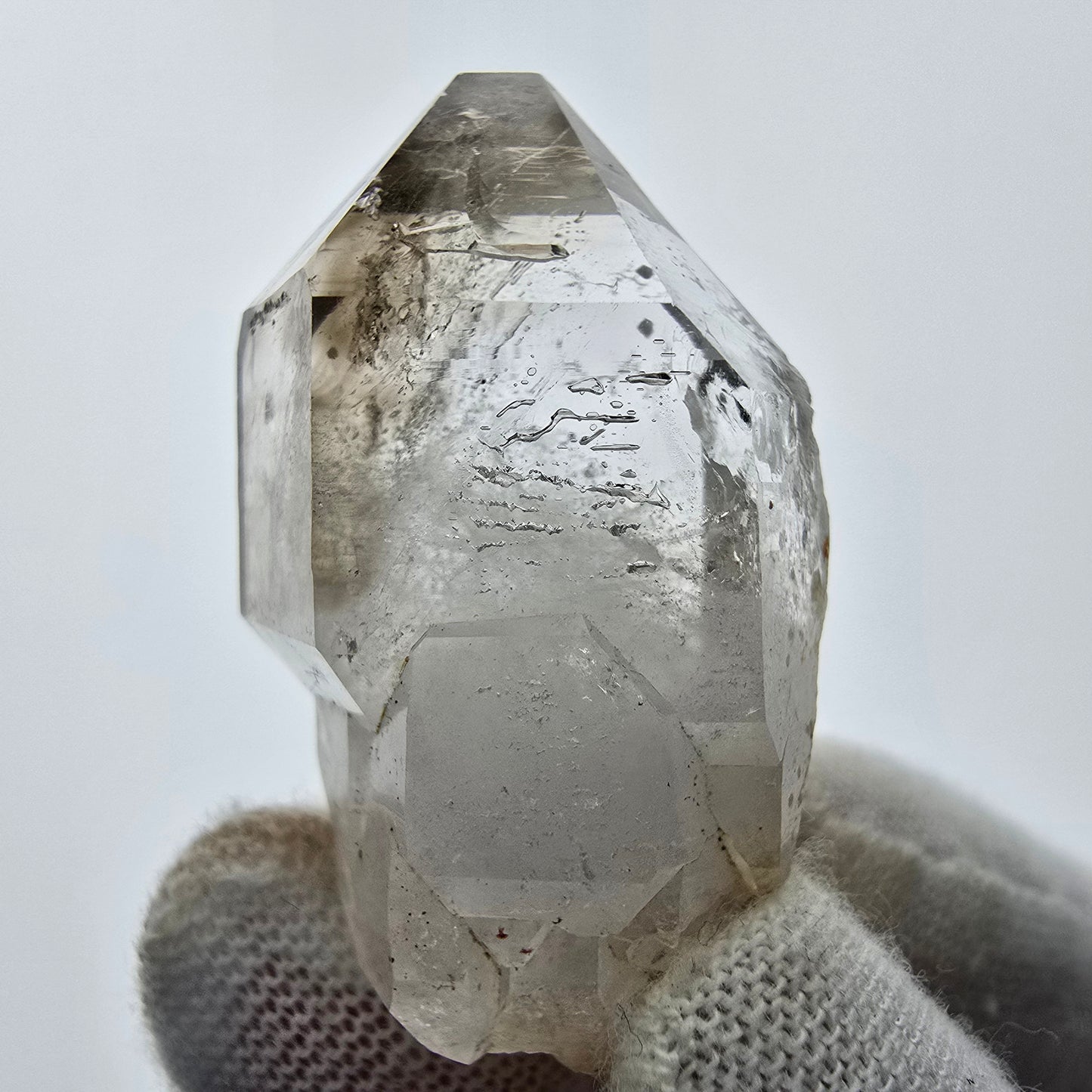 11x klare Phantom Rauchquarz Spitzen, Zepter aus Goboboseb, Namibia Lot Sammlung