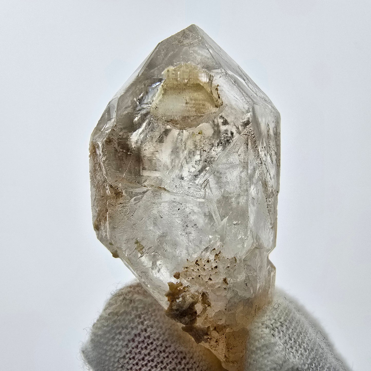 9x klare Phantom Rauchquarz Spitzen, Zepter aus Goboboseb, Namibia Lot Sammlung