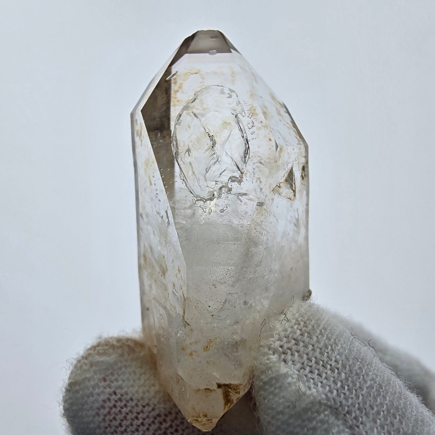 9x klare Phantom Rauchquarz Spitzen, Zepter aus Goboboseb, Namibia Lot Sammlung