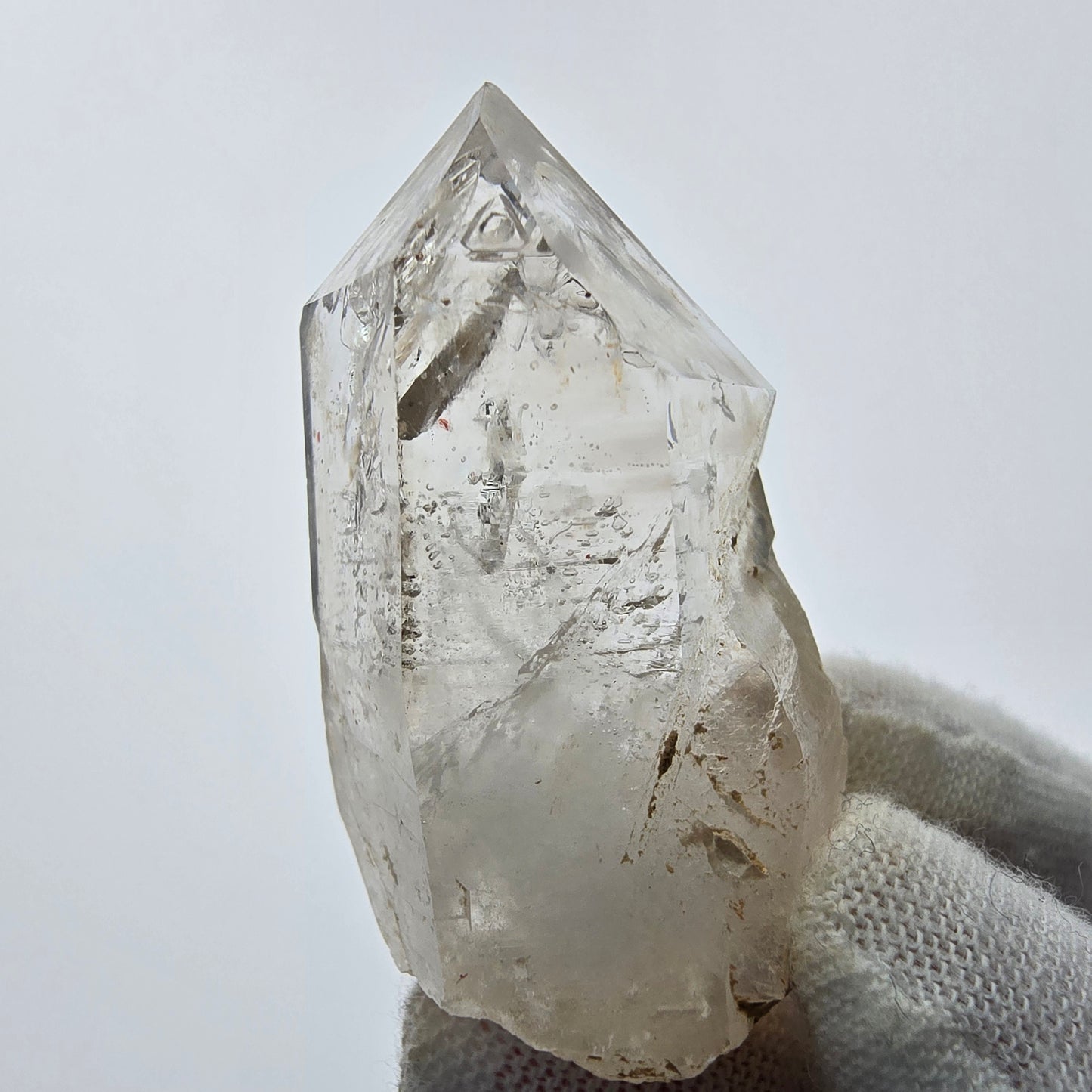 9x klare Phantom Rauchquarz Spitzen, Zepter aus Goboboseb, Namibia Lot Sammlung