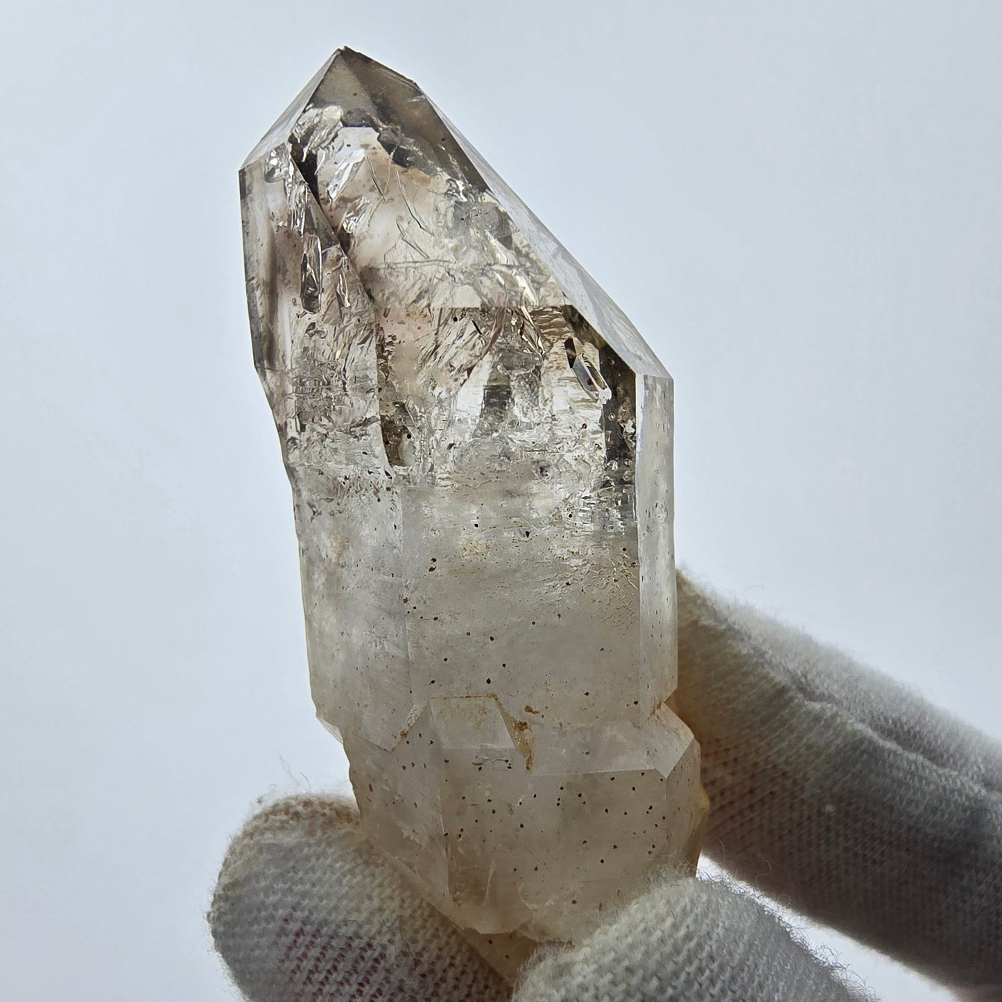 7x große Phantom Rauchquarz Spitzen, Zepter aus Goboboseb Namibia Lot Set Sammlung