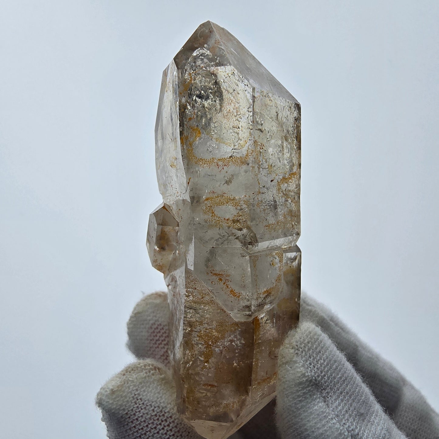 7x große Phantom Rauchquarz Spitzen, Zepter aus Goboboseb Namibia Lot Set Sammlung