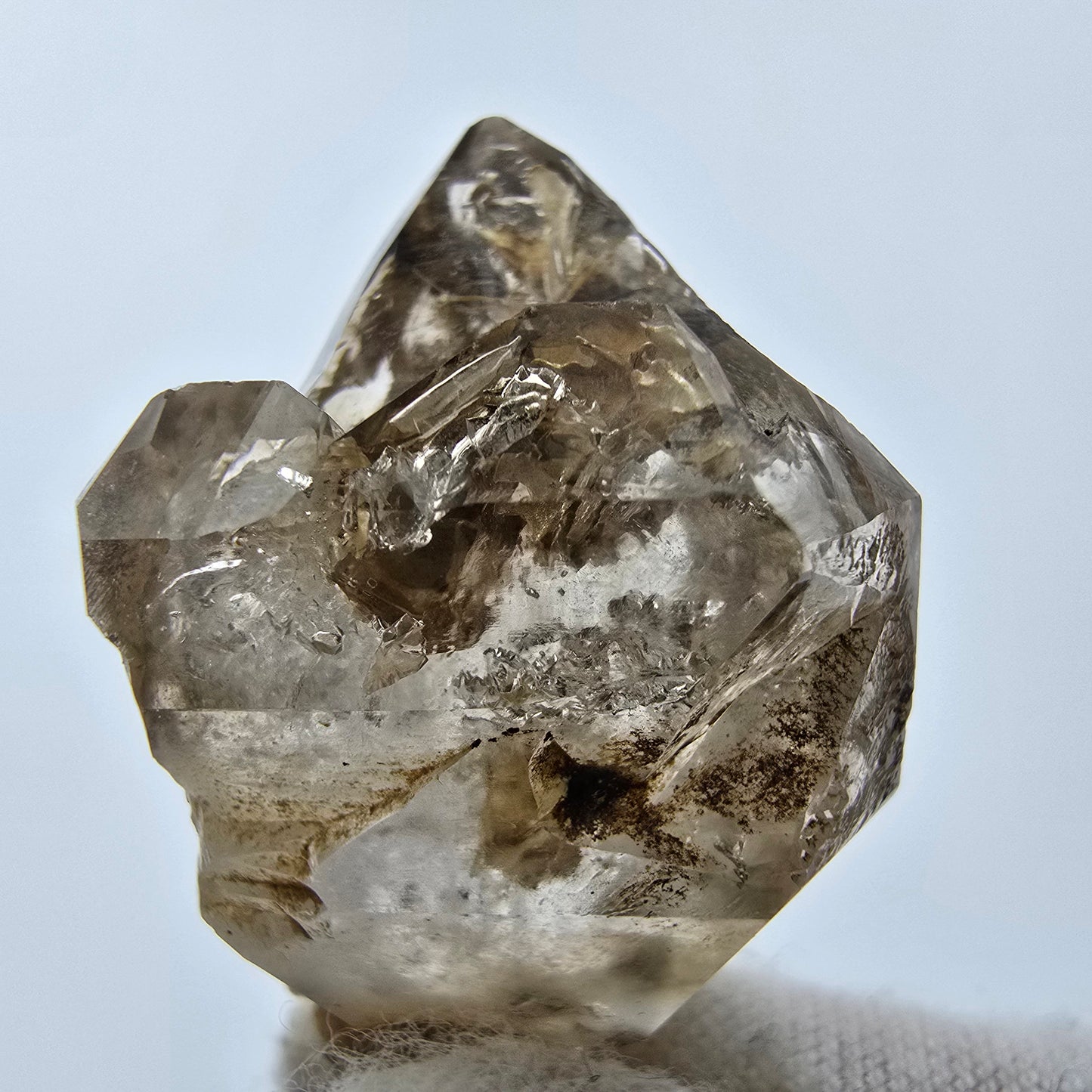 12x klare Phantom Rauchquarz Spitzen, Zepter aus Goboboseb, Namibia Lot Sammlung