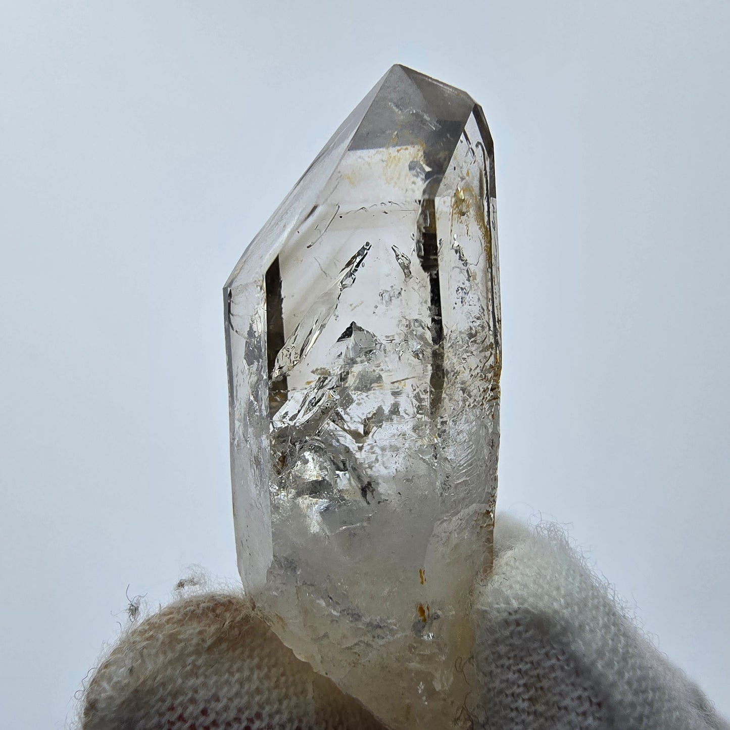 12x klare Phantom Rauchquarz Spitzen, Zepter aus Goboboseb, Namibia Lot Sammlung