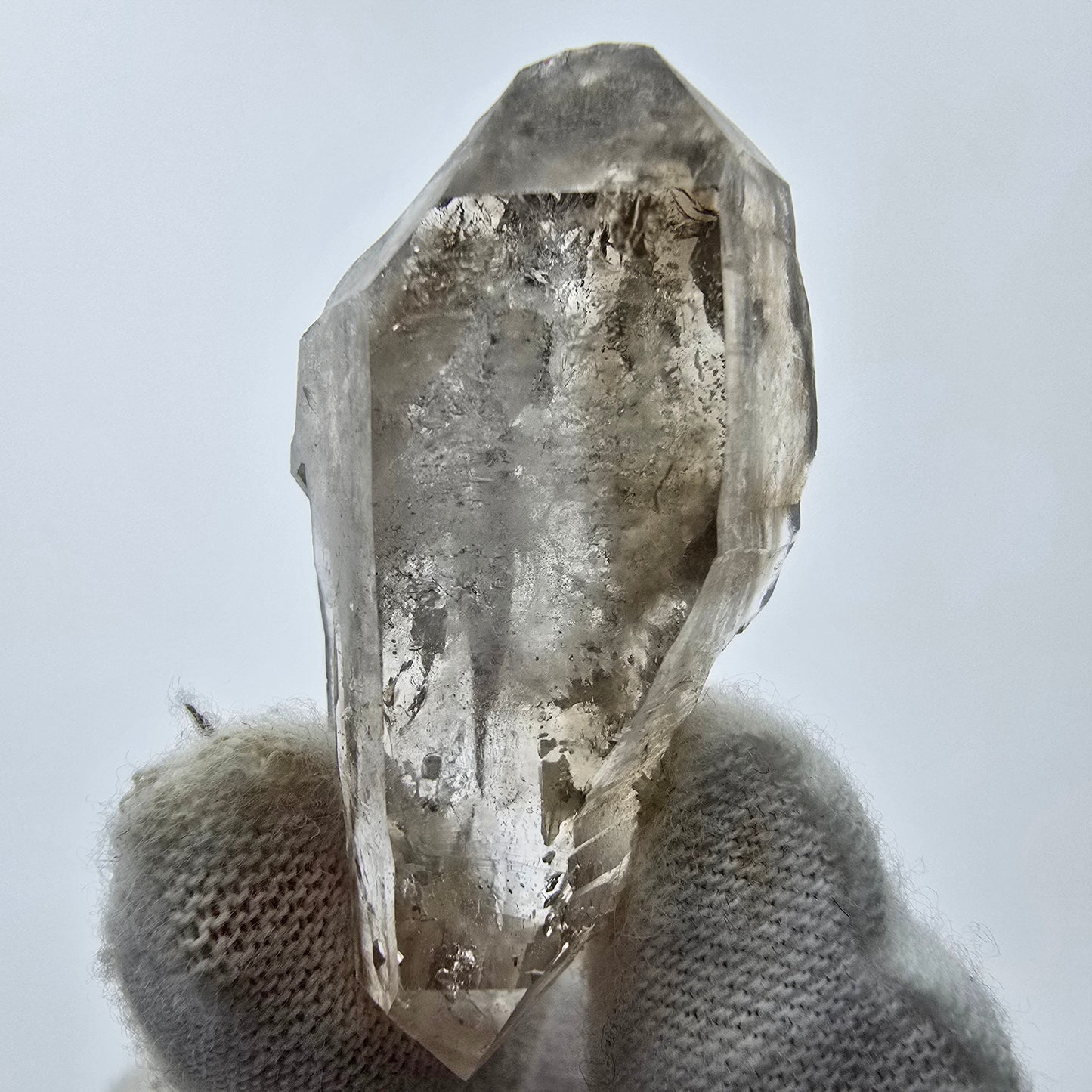 12x klare Phantom Rauchquarz Spitzen, Zepter aus Goboboseb, Namibia Lot Sammlung