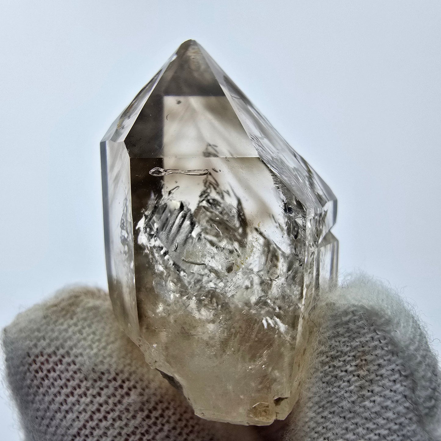 12x klare Phantom Rauchquarz Spitzen, Zepter aus Goboboseb, Namibia Lot Sammlung