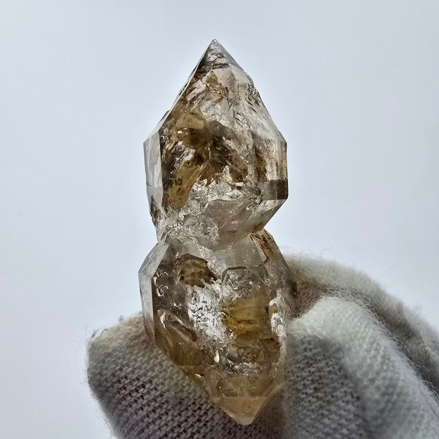 12x klare Phantom Rauchquarz Spitzen, Zepter aus Goboboseb, Namibia Lot Sammlung