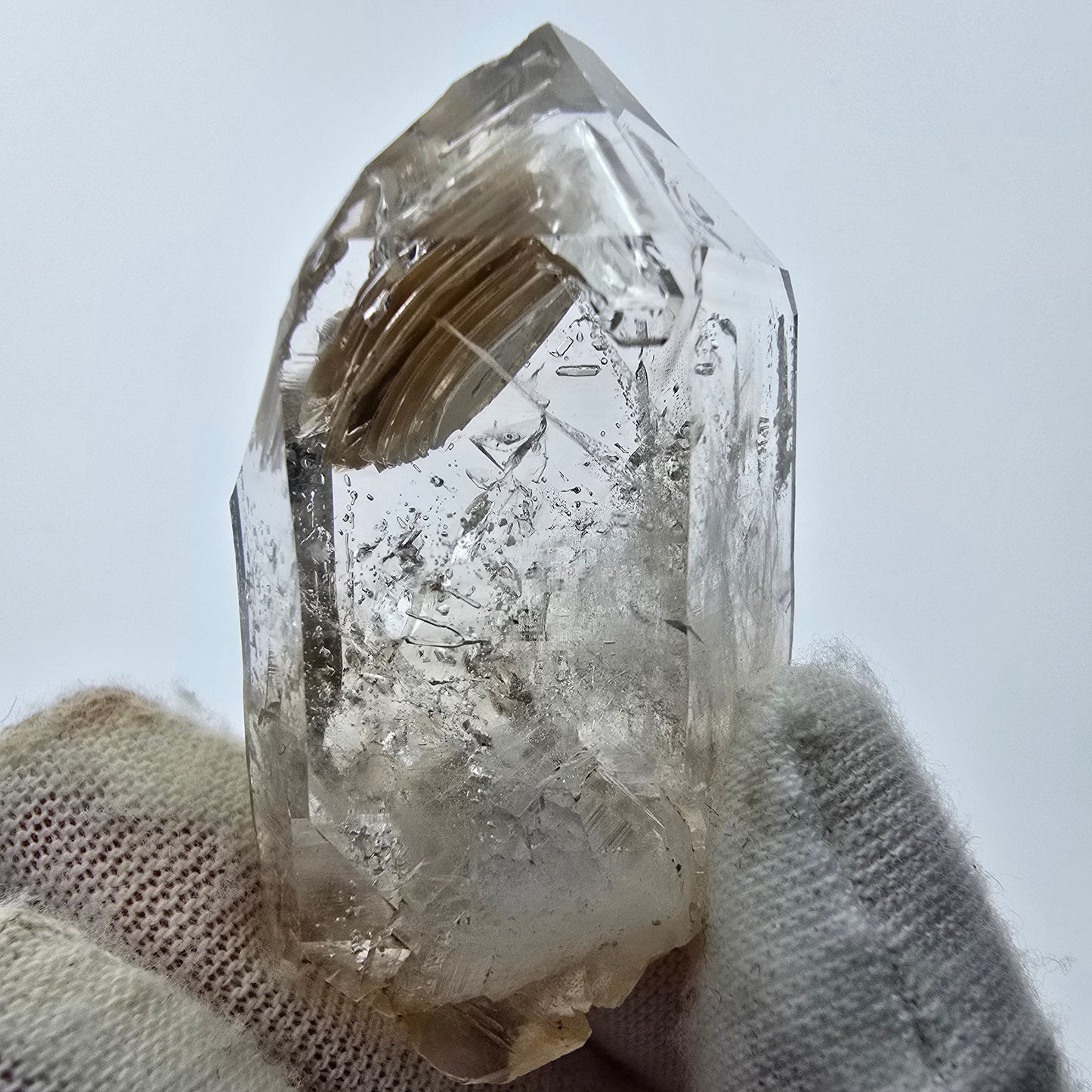 7x große Phantom Rauchquarz Spitzen, Zepter aus Goboboseb Namibia Lot Sammlung