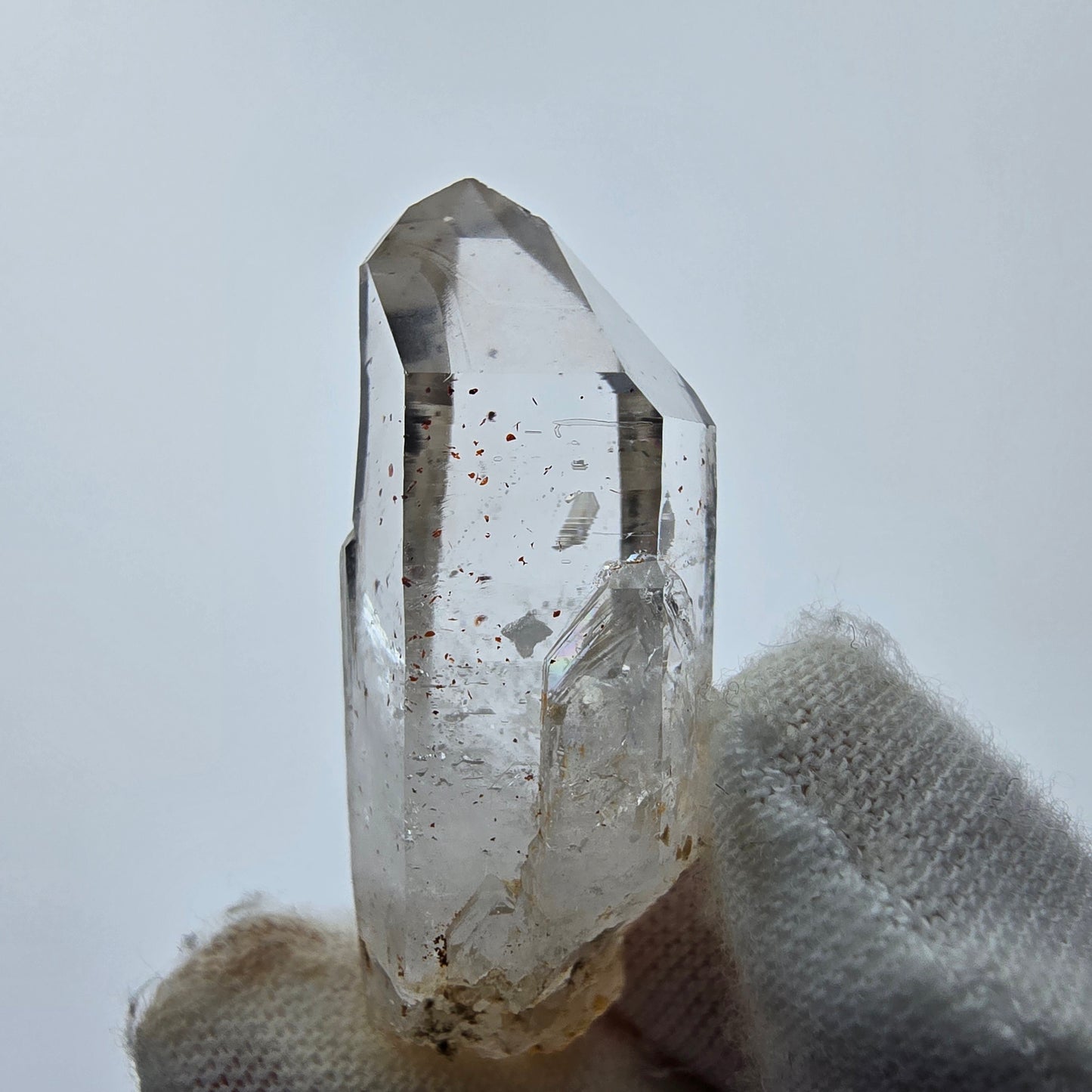 12x pointes de quartz fumé fantôme clair, sceptre de Goboboseb, collection Namibie Lot
