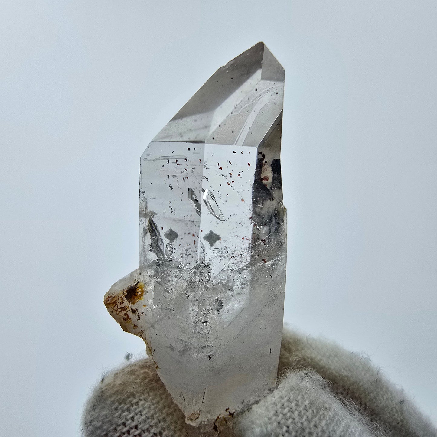 12x pointes de quartz fumé fantôme clair, sceptre de Goboboseb, collection Namibie Lot