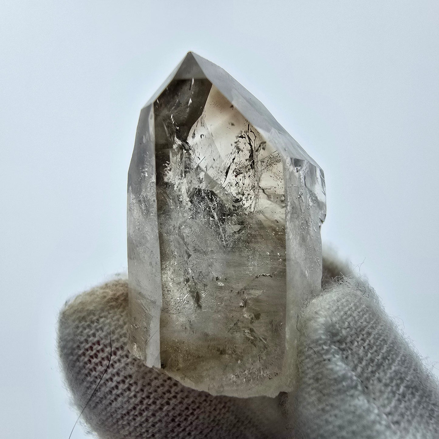 12x pointes de quartz fumé fantôme clair, sceptre de Goboboseb, collection Namibie Lot