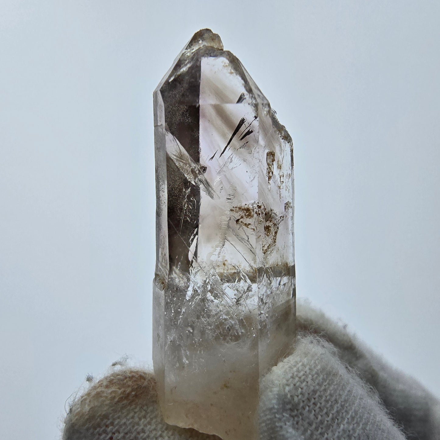 12x pointes de quartz fumé fantôme clair, sceptre de Goboboseb, collection Namibie Lot