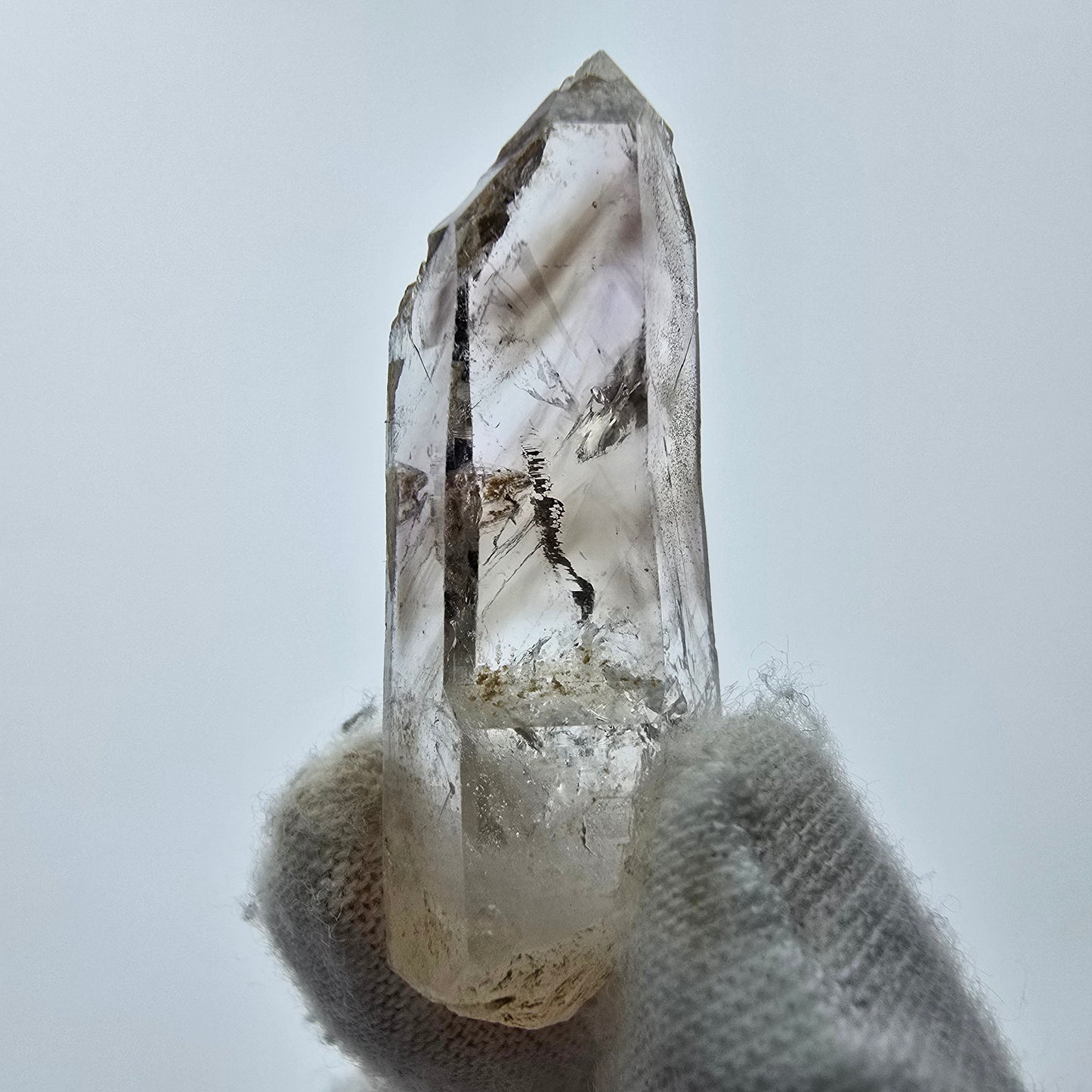 12x pointes de quartz fumé fantôme clair, sceptre de Goboboseb, collection Namibie Lot