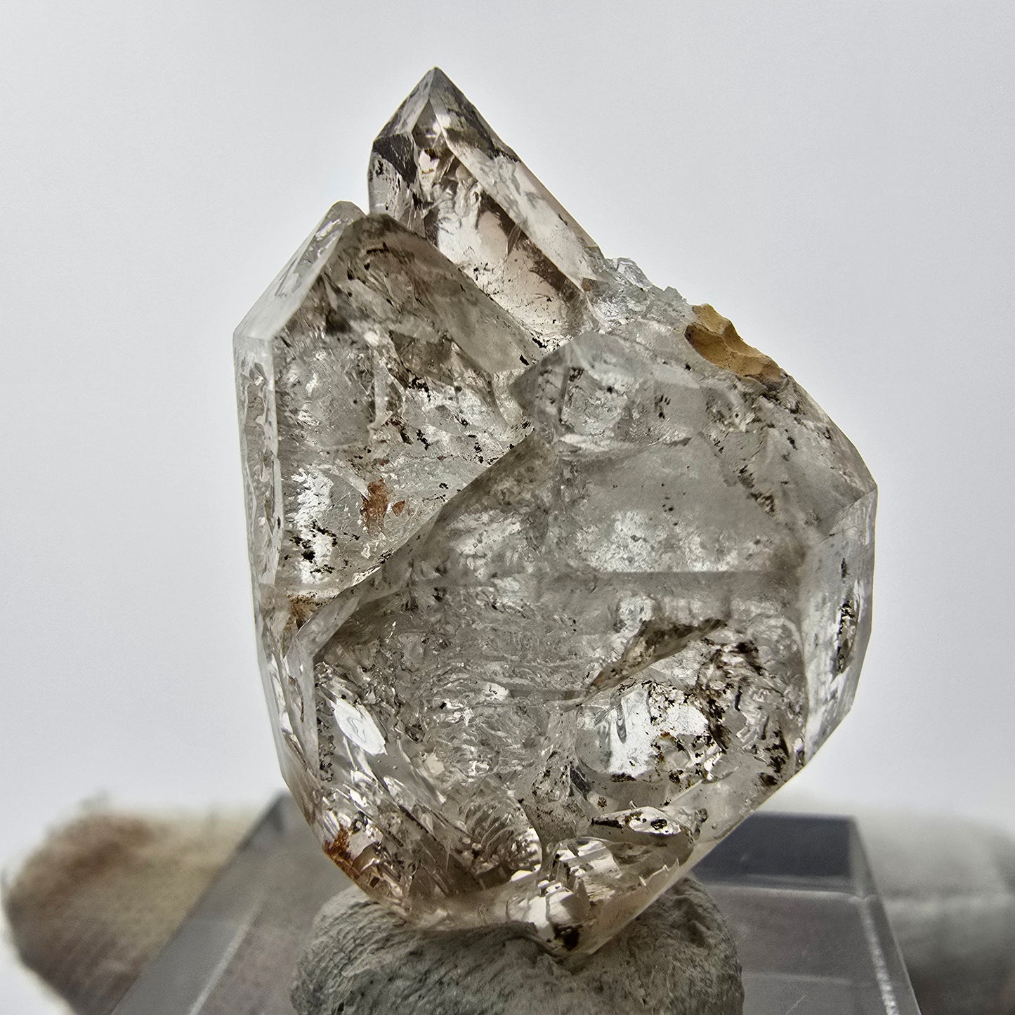 15x klare Phantom Rauchquarz Spitzen, Zepter aus Goboboseb, Namibia Lot Sammlung