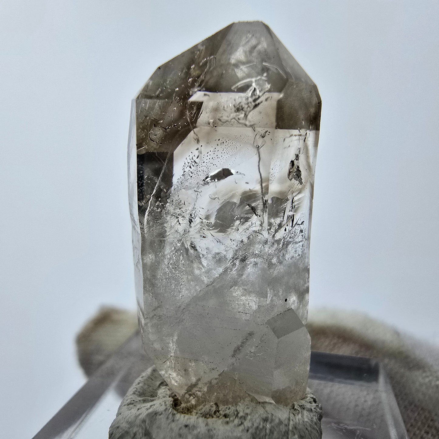 15x klare Phantom Rauchquarz Spitzen, Zepter aus Goboboseb, Namibia Lot Sammlung