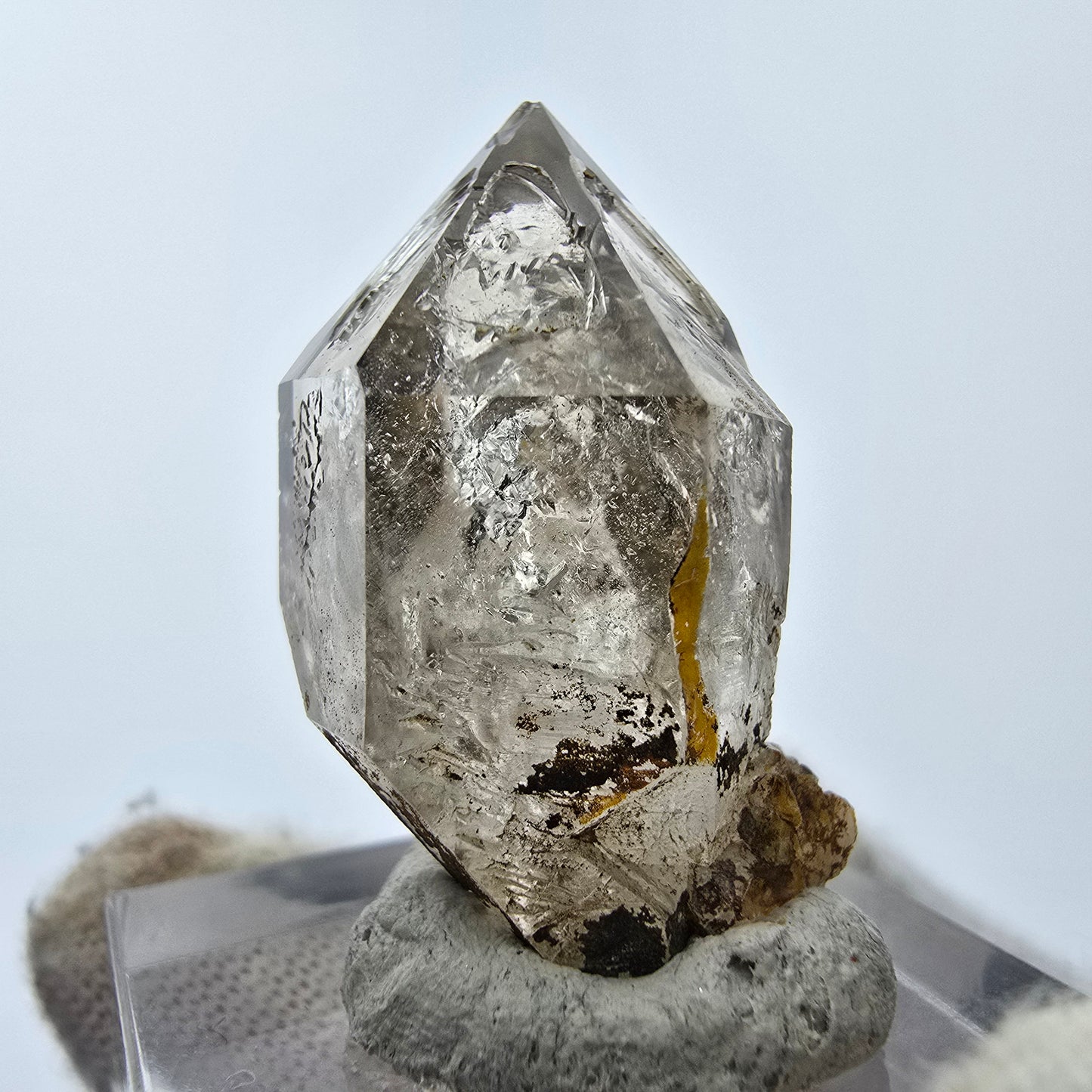 11x klare Phantom Rauchquarz Spitzen, Zepter aus Goboboseb, Namibia Lot Sammlung