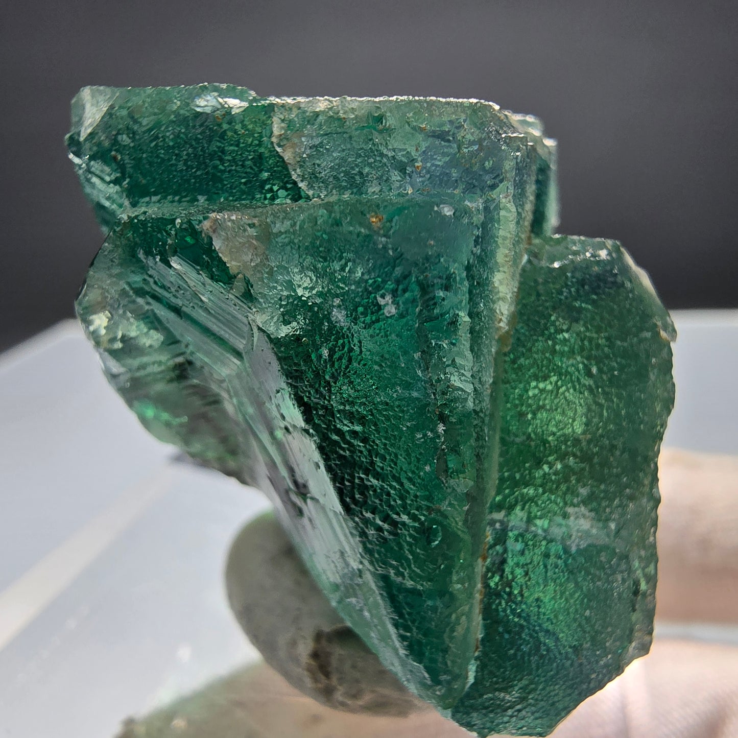 Klare Phantom Fluorit Würfel Stufe grün gelb Okorusu Namibia 52*48*38mm Sammlung
