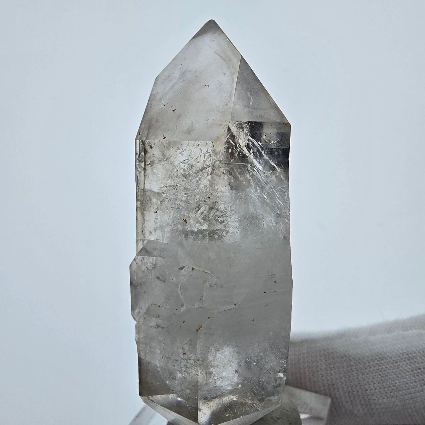 Große Phantom Rauchquarz DT Zepter Quarz Stufe 2x Goboboseb, Namibia 63*23*18mm
