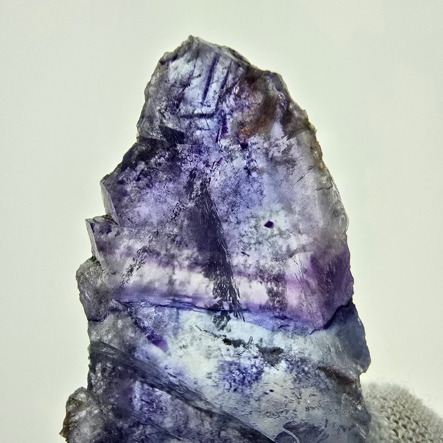 Seltene Phantom Fluorit Scheibe lila blau Okorusu, Namibia 51*30*7mm Sammlung