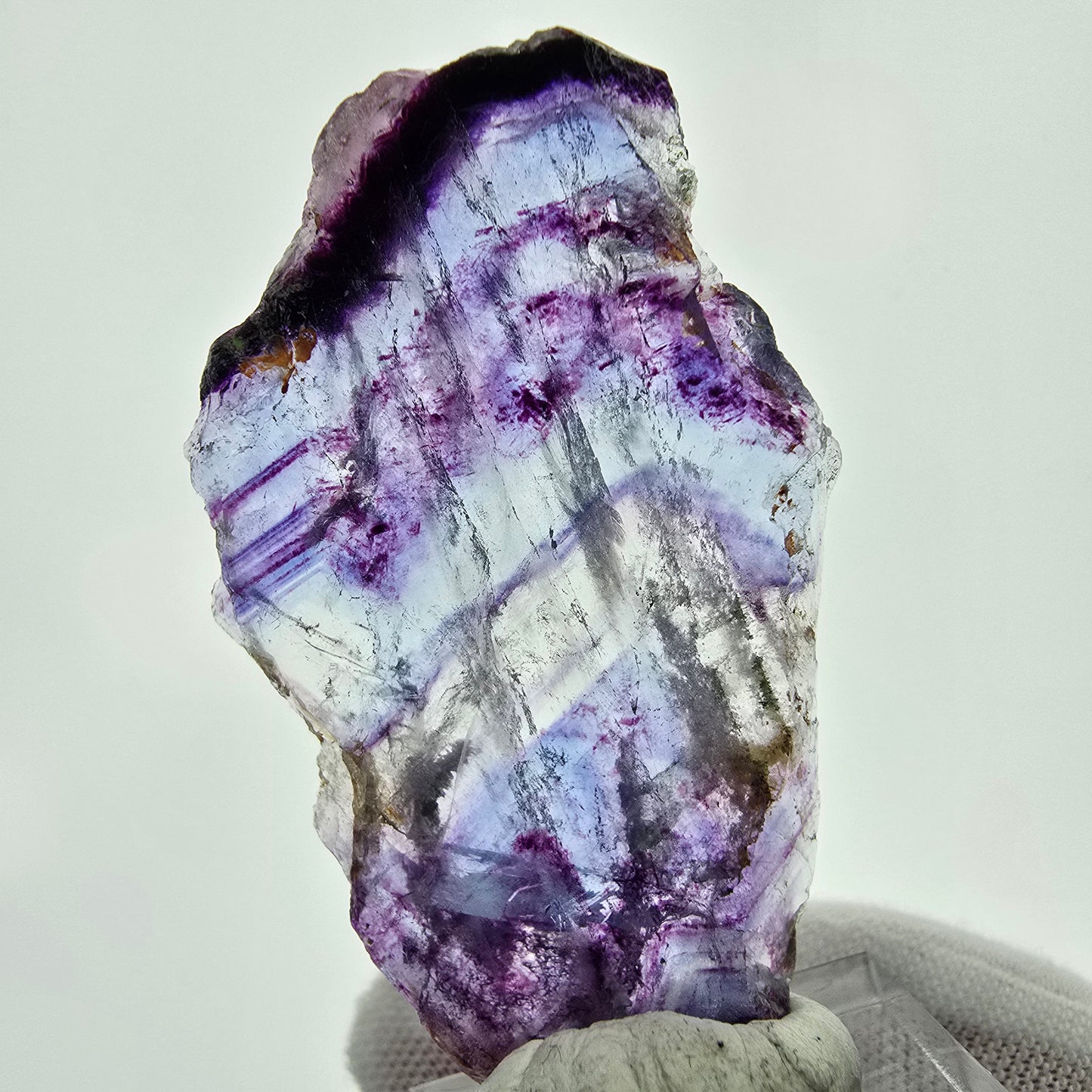 Seltene Phantom Fluorit Scheibe lila blau Okorusu, Namibia 52*32*5mm Sammlung