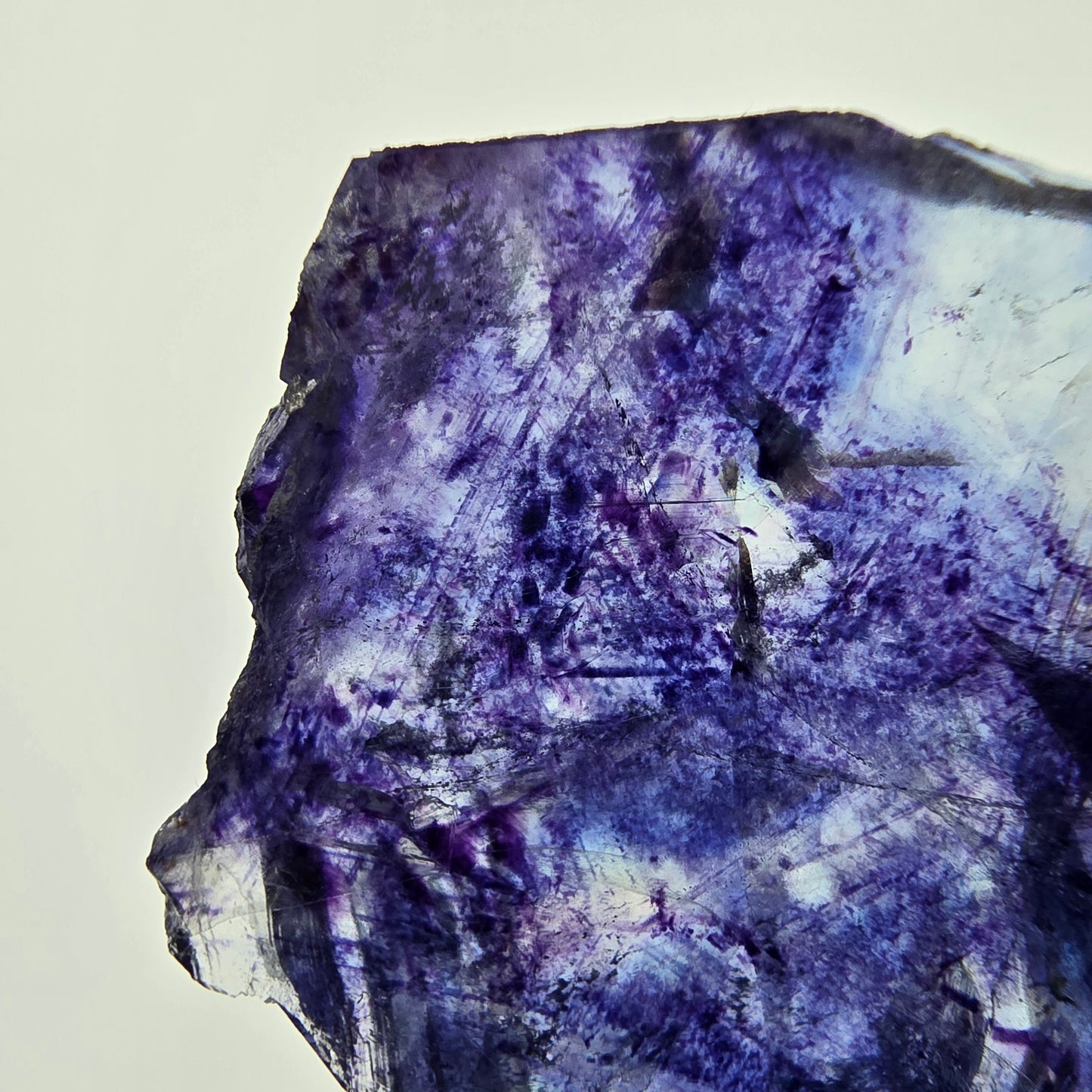 Seltene Phantom Fluorit Scheibe lila blau Okorusu, Namibia 54*38*6mm Sammlung