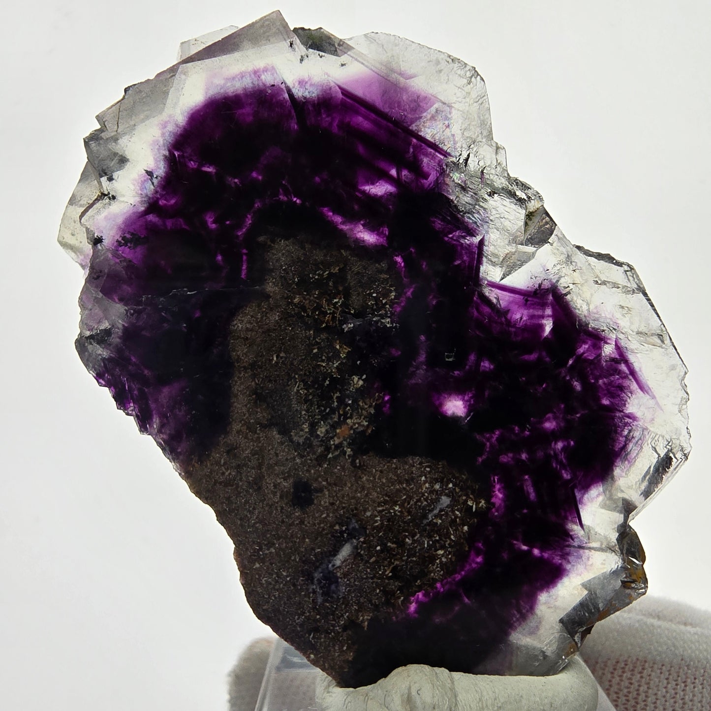 Seltene Phantom Fluorit Scheibe lila Okorusu, Namibia 59*54*7mm Sammlung