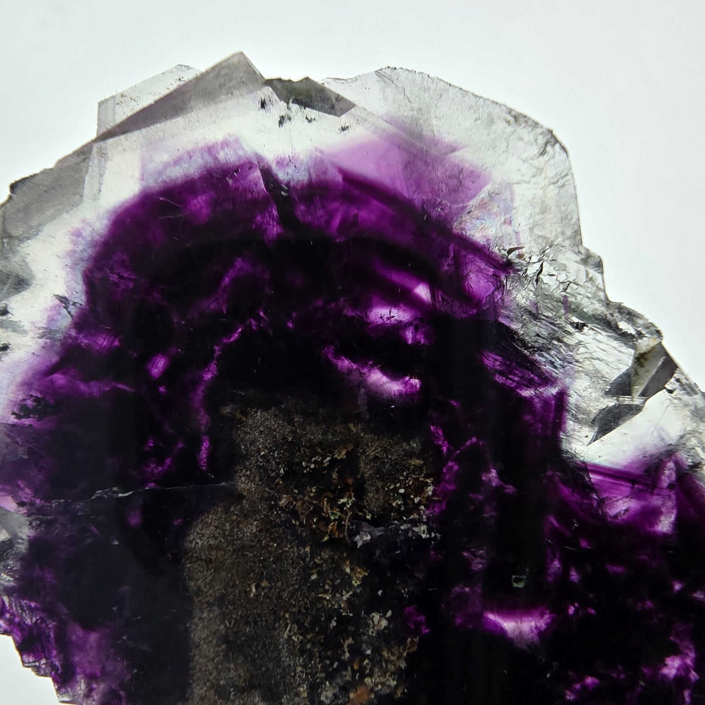 Seltene Phantom Fluorit Scheibe lila Okorusu, Namibia 59*54*7mm Sammlung