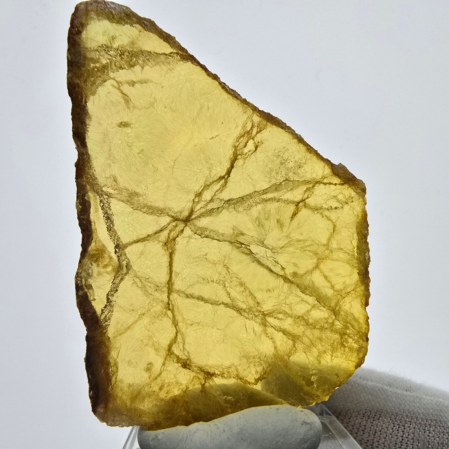 Sehr klare Fluorit Scheibe gelb Okorusu, Namibia 59*42*6mm Sammlung