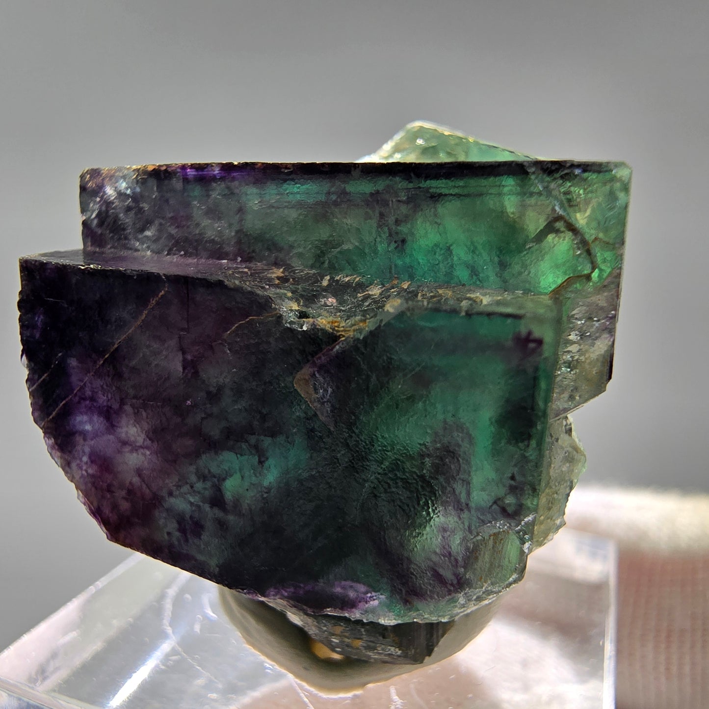 Rare Phantom Fluorite Cube Tier Tie-Dye Pocket, Okorusu, Namibie 30*25*22mm