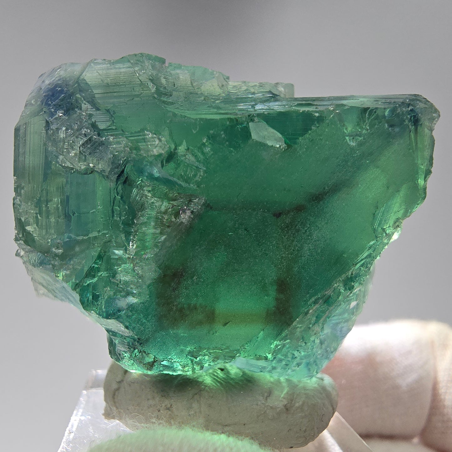 Klare Phantom Fluorit Würfel Stufe grün Okorusu, Namibia 48*43*23mm Sammlung