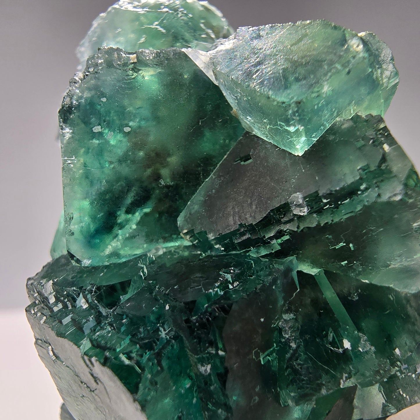 Sehr klare Phantom Fluorit Würfel Stufe grün Okorusu Namibia 65*44*40mm Sammlung