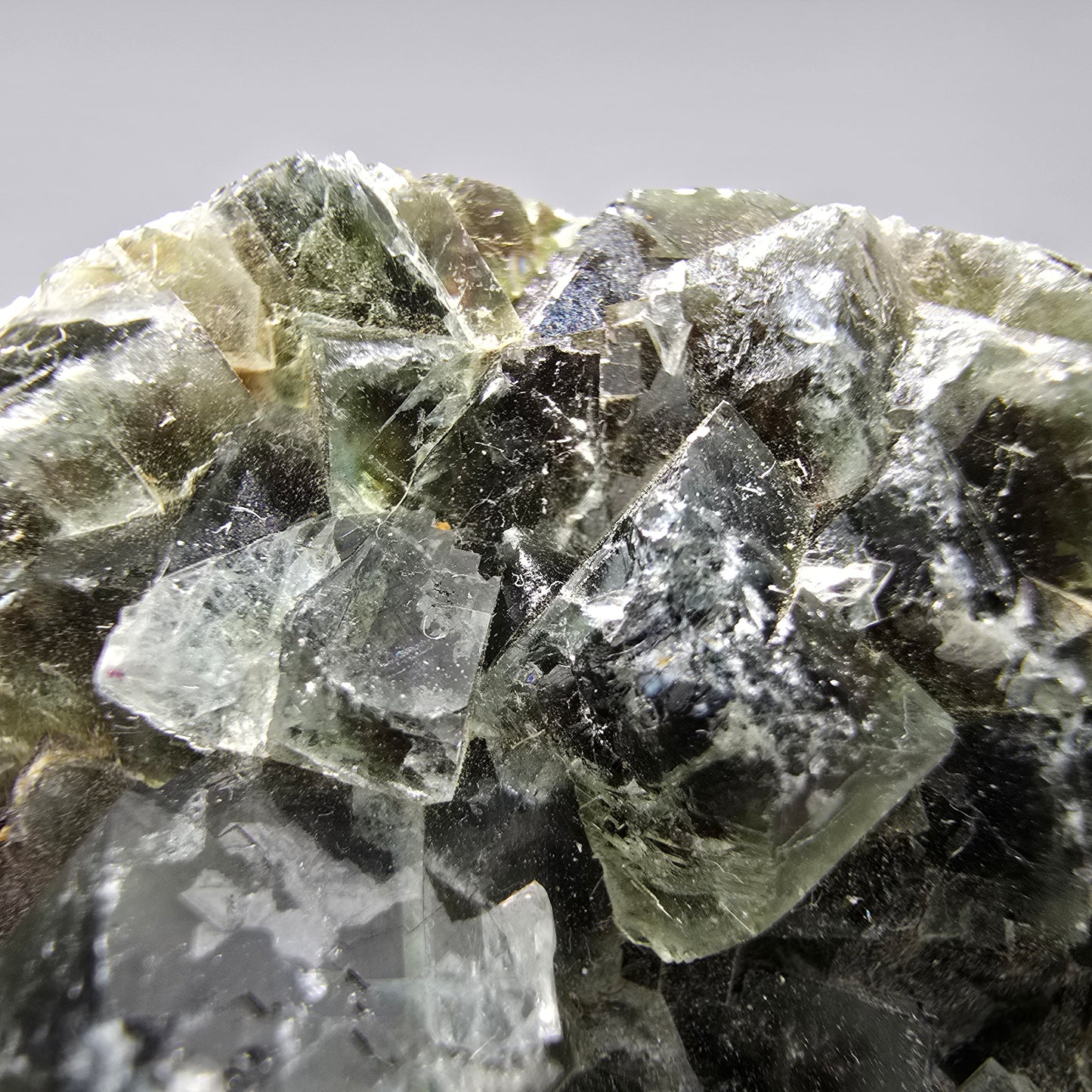 Schöne Phantom Fluorit Würfel Stufe grün braun Okorusu, Namibia 70*68*15mm