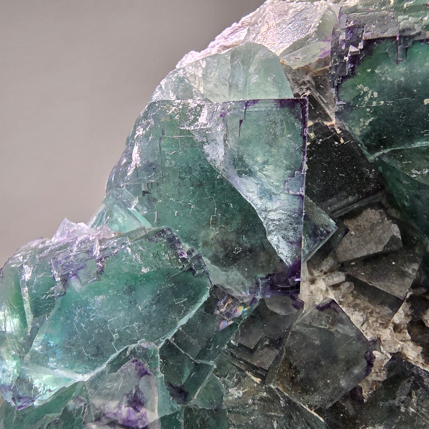 Große Phantom Fluorit Würfel Stufe grün lila zonar Okorusu, Namibia 116*64*31mm