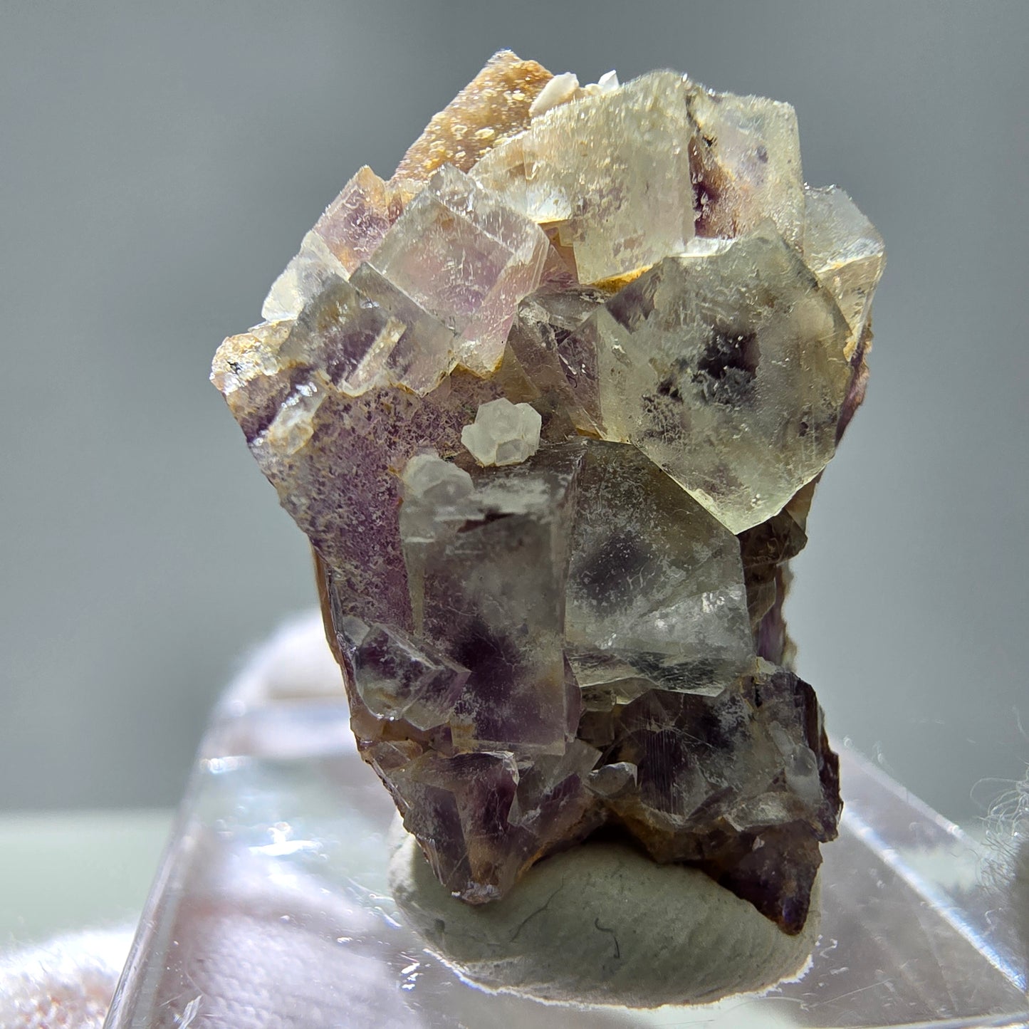Cubes de fluorite fantôme UV rares, qualité quartz Brandberg, Namibie 28*18*17mm