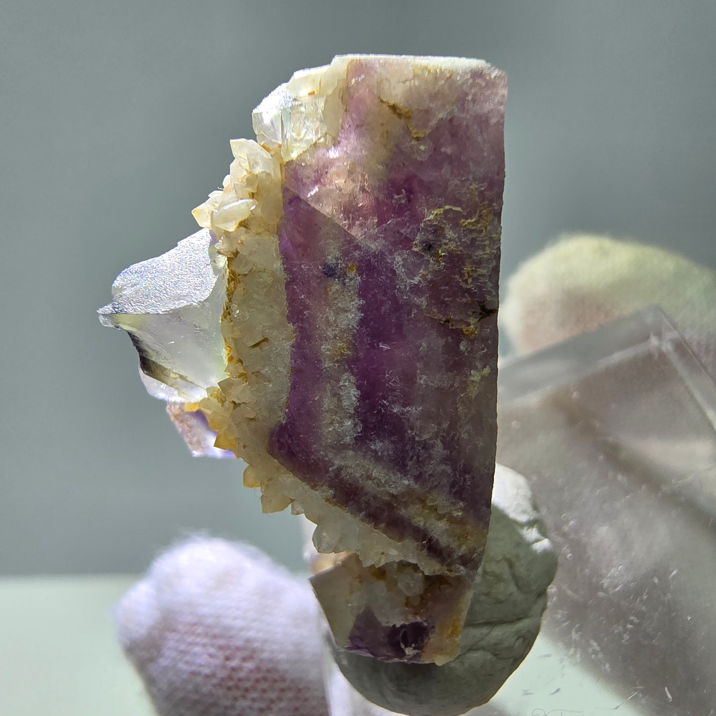 Cubes de fluorite fantôme UV rares, qualité quartz Brandberg, Namibie 30*16*17mm
