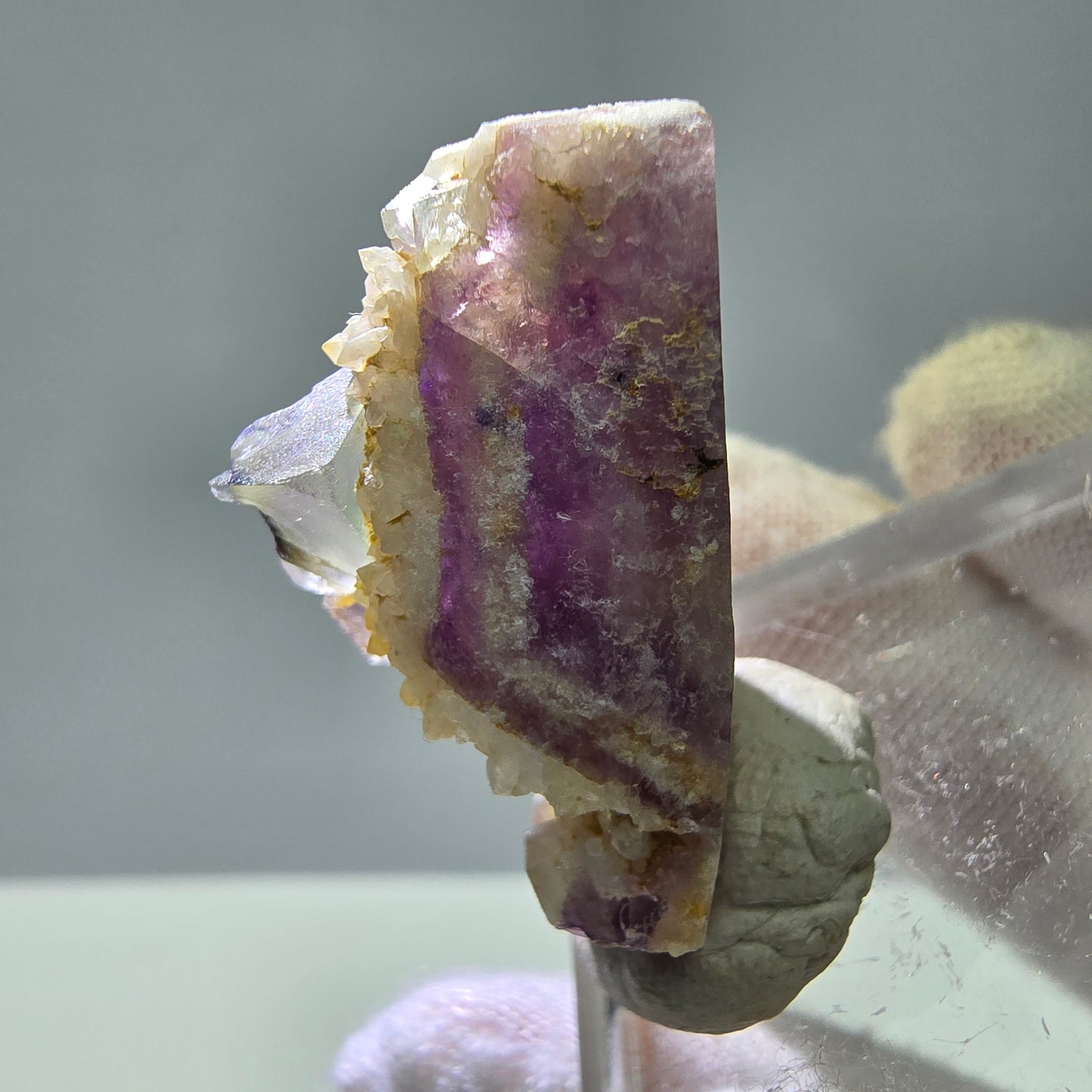 Cubes de fluorite fantôme UV rares, qualité quartz Brandberg, Namibie 30*16*17mm