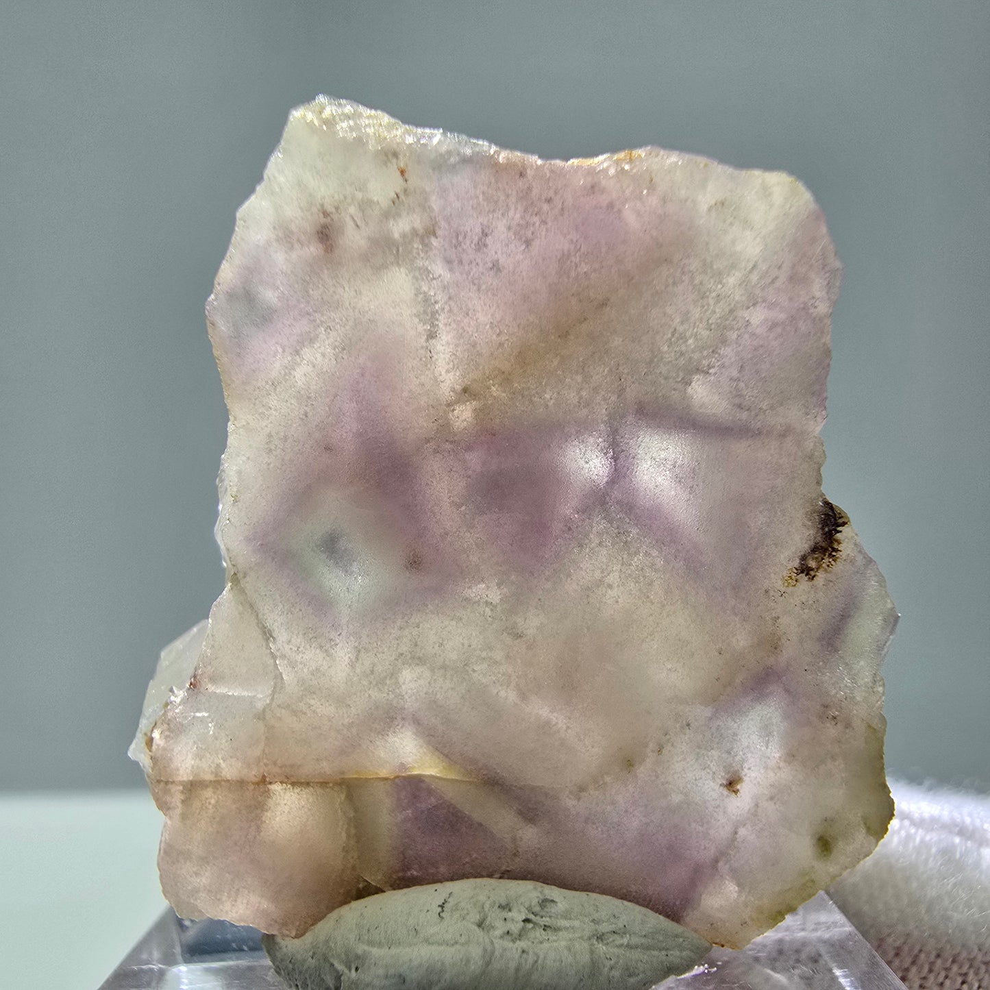 Seltene UV Phantom Fluorit Würfel, Quarz Stufe Brandberg, Namibia 34*29*12mm