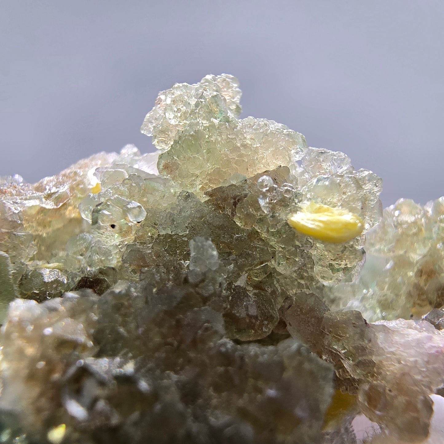 Phantom Fluorit Würfel grün braun, Muskovit Stufe Erongo, Namibia 50*38*25mm