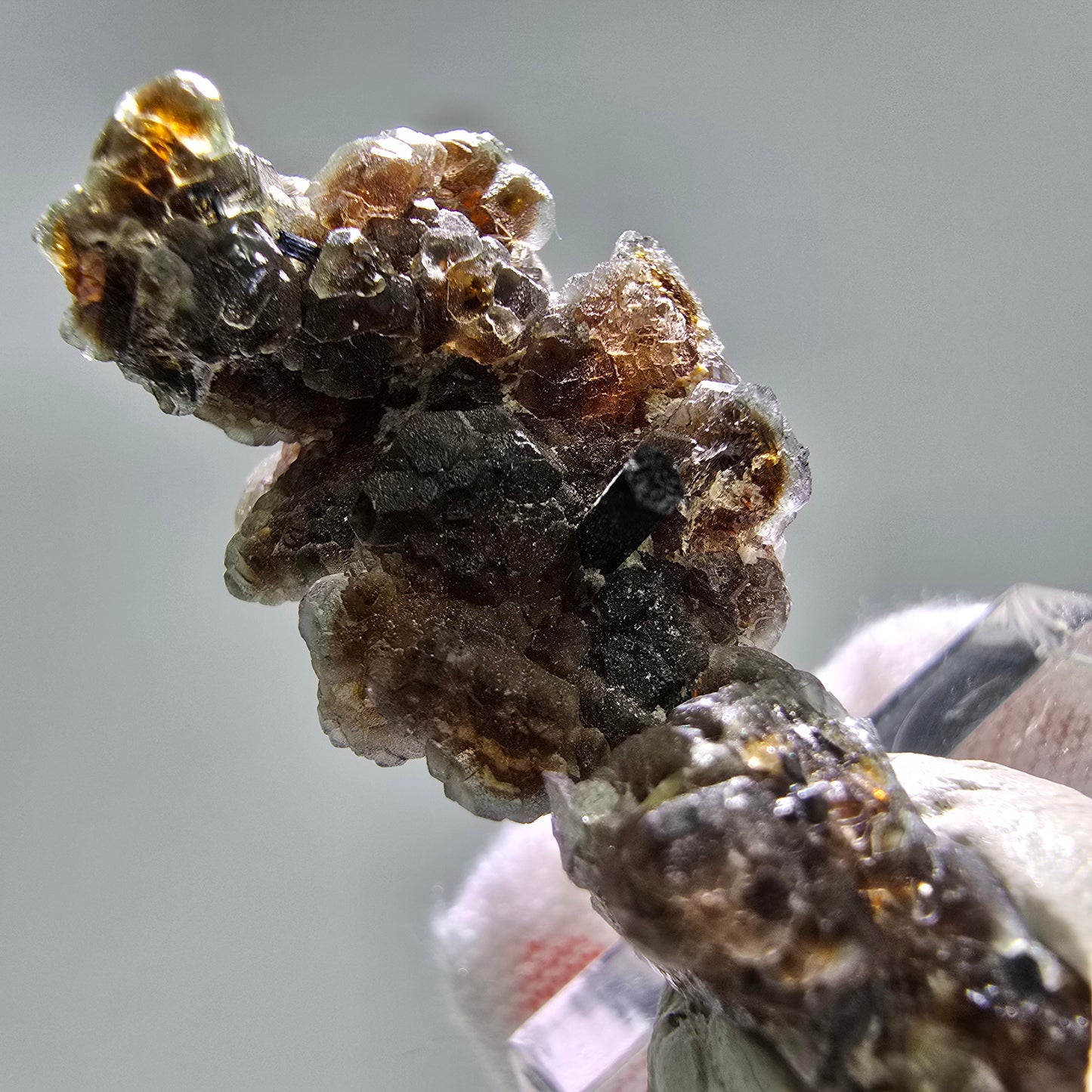 Phantom Fluorit Würfel Muskovit Schörl Turmalin Stufe Erongo, Namibia 35*18*17mm