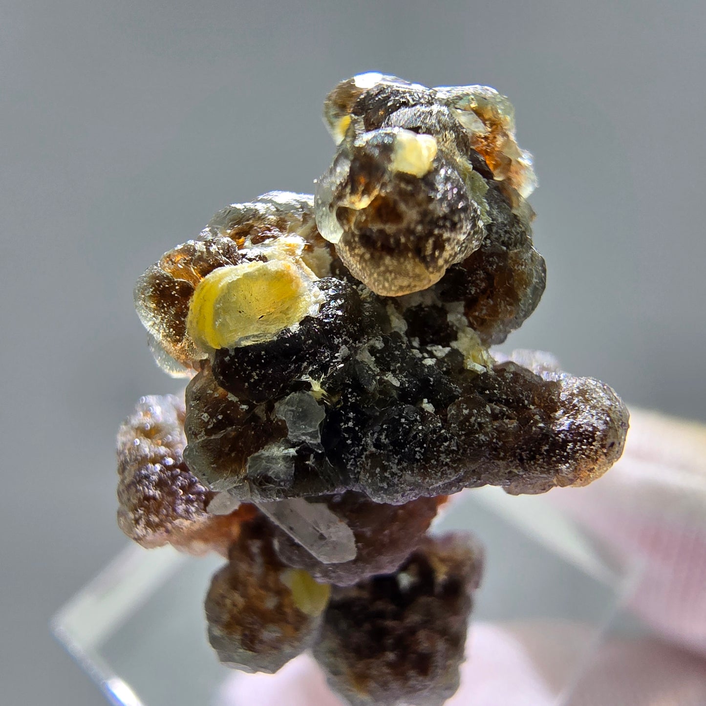 Phantom Fluorit Würfel Muskovit Schörl Turmalin Stufe Erongo, Namibia 35*18*17mm